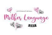 istock International Mother Language Day card. Vector 1366855420