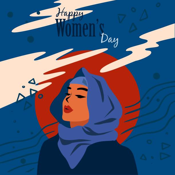 International Women's Day, Illustration of Happy Womens greeting background International Women's Day, Illustration of Happy Womens greeting background arab culture stock illustrations