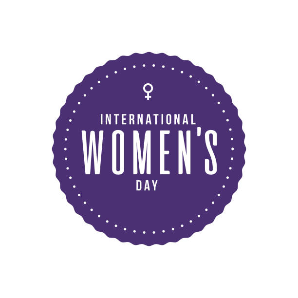 stockillustraties, clipart, cartoons en iconen met international women's day label - womens day