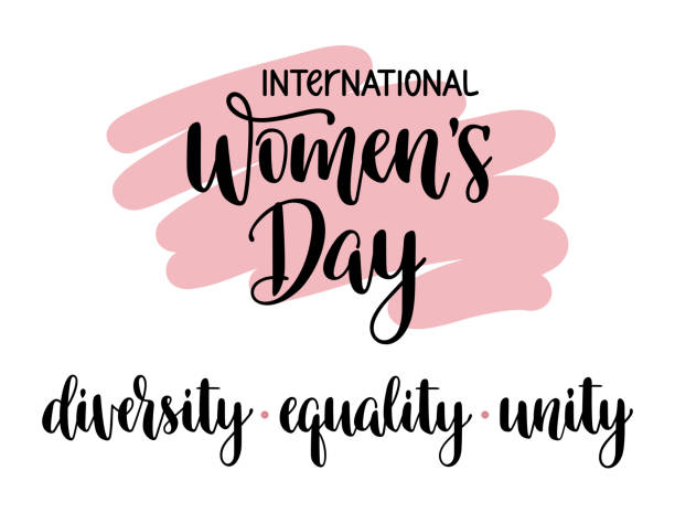 stockillustraties, clipart, cartoons en iconen met internationale dag van de womens typografie - womens day poster