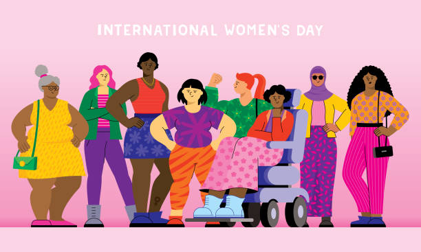 International Women's day vector art illustration