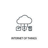 Internet of things concept line icon. Simple element illustration. Internet of things concept outline symbol design. Can be used for web and mobile UI/UX