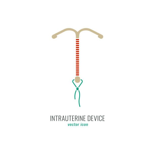 Intrauterine Device Icon Intrauterine Device Icon. Women contraception concept. Vector illustration in flat style. iud stock illustrations