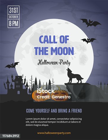 istock Invitation template for Halloween party 1176843912