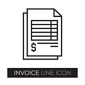 istock Invoice Line Icon 823893764