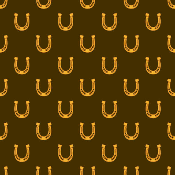 Ireland Seamless Pattern A seamless pattern created from a single flat design icon, which can be tiled on all sides. File is built in the CMYK color space for optimal printing and can easily be converted to RGB. No gradients or transparencies used, the shapes have been placed into a clipping mask. horse designs stock illustrations