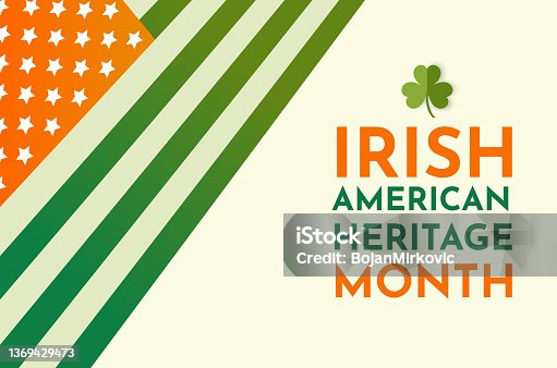 istock Irish American Heritage Month card. Vector 1369429473