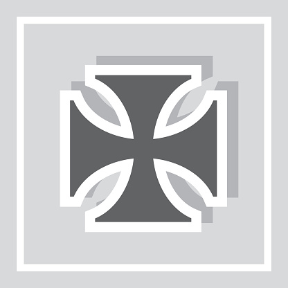 Iron cross symbol. Iron cross icon vector