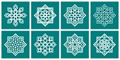 Islamic ornament simple sign. Arabic octagon shape vector