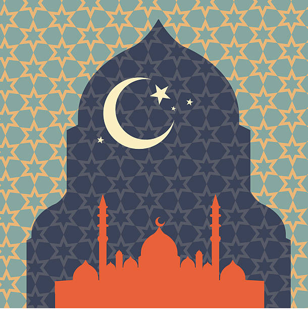 Islamic Ramandan design Vector of Islamic Ramandan (New Year) background design.  mosque stock illustrations