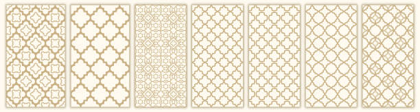 ilustrações de stock, clip art, desenhos animados e ícones de islamic seamless pattern with arabic and islamic ornament big set - leste