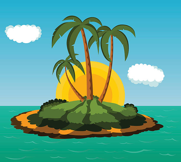 Best Shadow Palm Trees Tropical Beach Cartoons ...