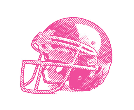 Isolated American football helmet