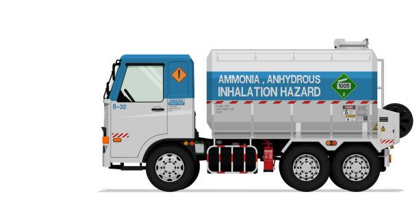 Isolated ammonia truck on white background Isolated ammonia truck on white background ammonia stock illustrations