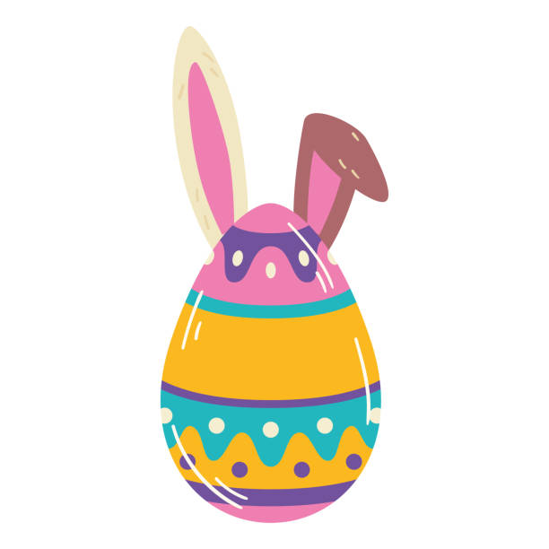 Isolated colored easter egg with bunny ears Vector Isolated colored easter egg with bunny ears Vector illustration easter sunday stock illustrations