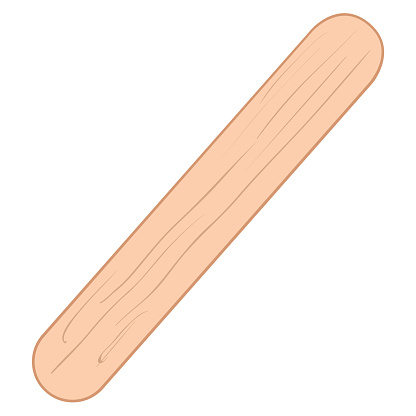 Isolated popsicle stick