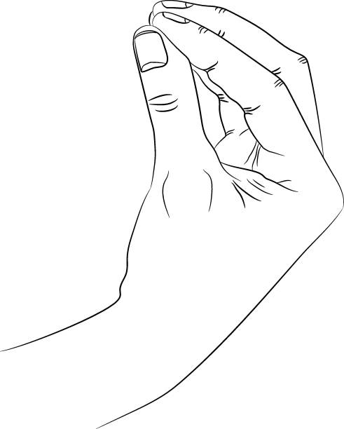 wtf의 이탈리아 제스처를 보여주는 손의 고립 된 실루엣 또는 당신이 원하는 것은 나에게서 - 몸짓 stock illustrations