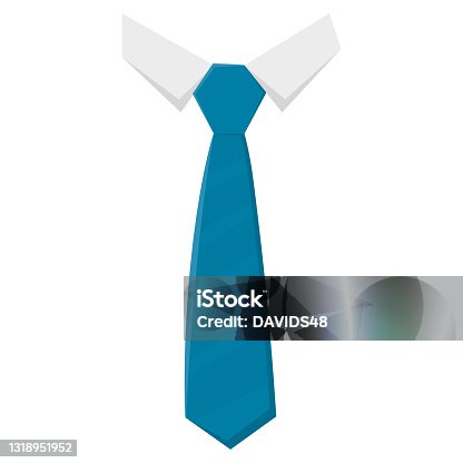 istock Isolated tie on the neck of a shirt 1318951952