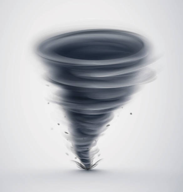 Isolated Tornado Isolated dark tornado. Illustration contains transparency and blending effects, eps 10 cyclone stock illustrations