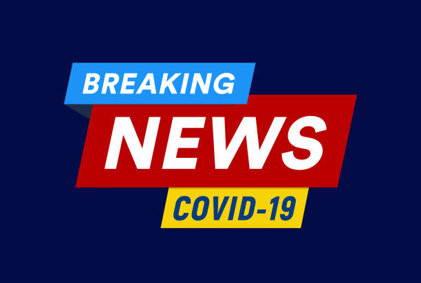 COVID-19 isolated vector emblem and background, coronavirus inforgraphic headline for medical breaking news web graphic, poster and banner. COVID-19 isolated vector emblem and background, coronavirus inforgraphic headline for medical breaking news web graphic, poster and banner breaking news stock illustrations