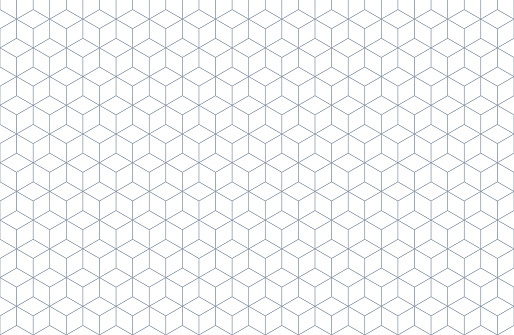Isometric grid with editable strokes. Vector geometric seamless pattern
