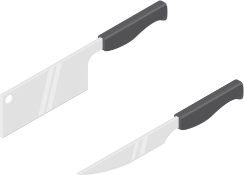 Isometric Knife and Cleaver.