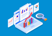 Isometric web pages and business data reports