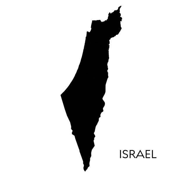 이스라엘 지도 - israel stock illustrations
