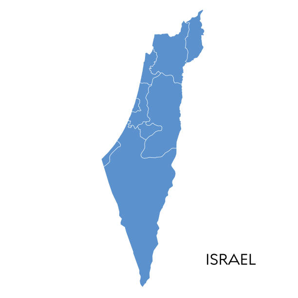 이스라엘 지도 - israel stock illustrations