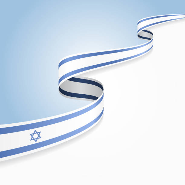 flaga izraela tle. ilustracja wektorowa - israel stock illustrations
