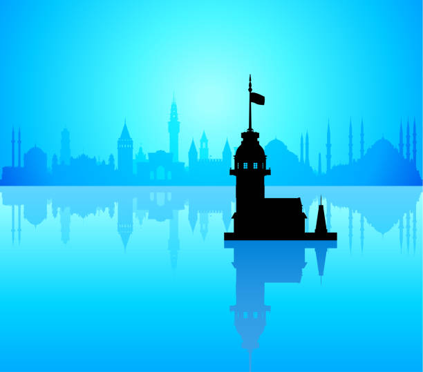 bildbanksillustrationer, clip art samt tecknat material och ikoner med istanbul (alla byggnader är kompletta och rörliga) - istanbul blue mosque skyline