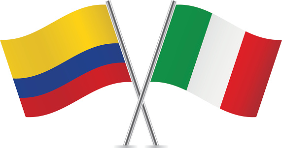 Bandiera Italiana E Colombia Vettore - Immagini vettoriali stock e altre  immagini di Asta - Oggetto creato dall'uomo - iStock