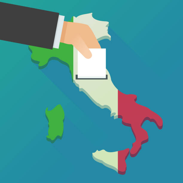 illustrazioni stock, clip art, cartoni animati e icone di tendenza di elezioni italiane (flat design) - elezioni italia