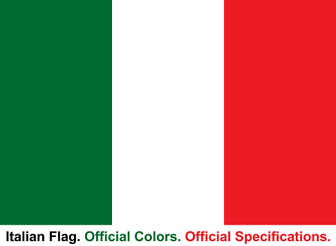 Italian Flag (Official Colors, Official Specifications)