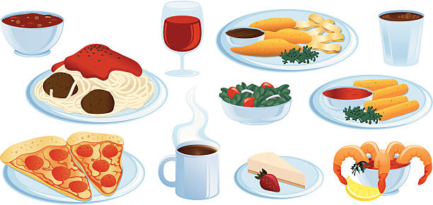 Italian Food vector art illustration