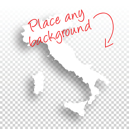 Italy Map for design - Blank Background