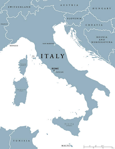 illustrazioni stock, clip art, cartoni animati e icone di tendenza di mappa politica dell'italia - isola d'elba