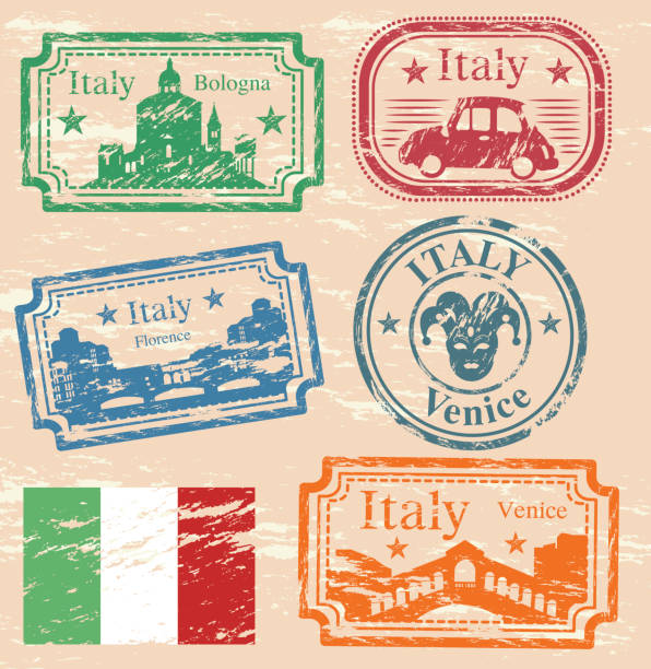 illustrazioni stock, clip art, cartoni animati e icone di tendenza di spedizione in italia - bologna roma