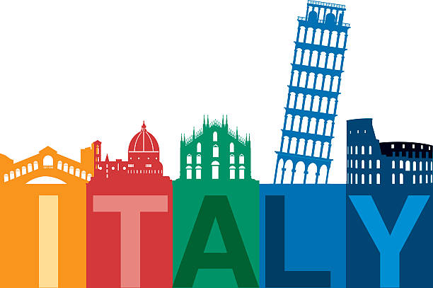 illustrazioni stock, clip art, cartoni animati e icone di tendenza di italia vista sullo skyline - bologna napoli