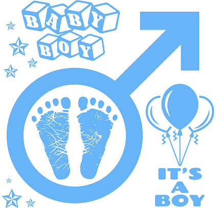 It's a Boy Newborn Baby Footprints Commemoration