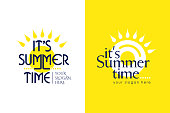 istock Its Summer time symbol with Yellow Theme 1401870276