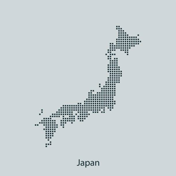 日本のマップ - 日本地図点のイラスト素材／クリップアート素材／マンガ素材／アイコン素材