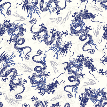 Japanese dragon pattern,