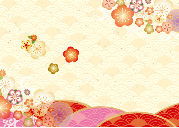 Japanese Japanese Pattern Japanese Japanese Pattern pig borders stock illustrations