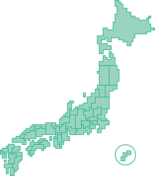 日本地図 - 九州点のイラスト素材／クリップアート素材／マンガ素材／アイコン素材