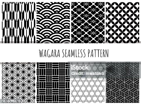 istock Japanese pattern seamless pattern set / vector / Japanese style 1336798278
