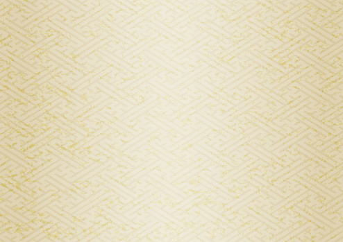 Japanese style background material for celebration. Japanese Traditional pattern "Saya pattern"   (champagne gold, A3 / A4 ratio)