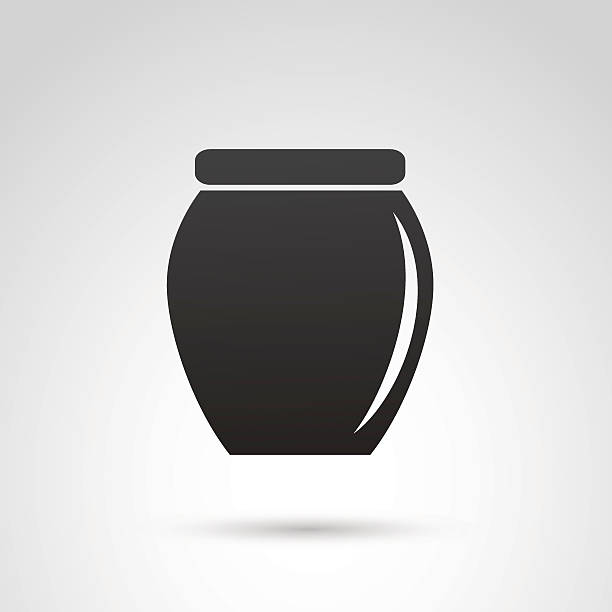 Jar icon isolated on white background. Vector art. smoothie silhouettes stock illustrations