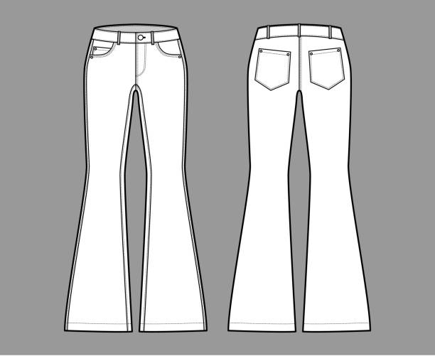 White Flare Pants Illustrations, Royalty-Free Vector Graphics & Clip ...