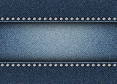 Horizontal jeans texture with stripe and diamonds.
